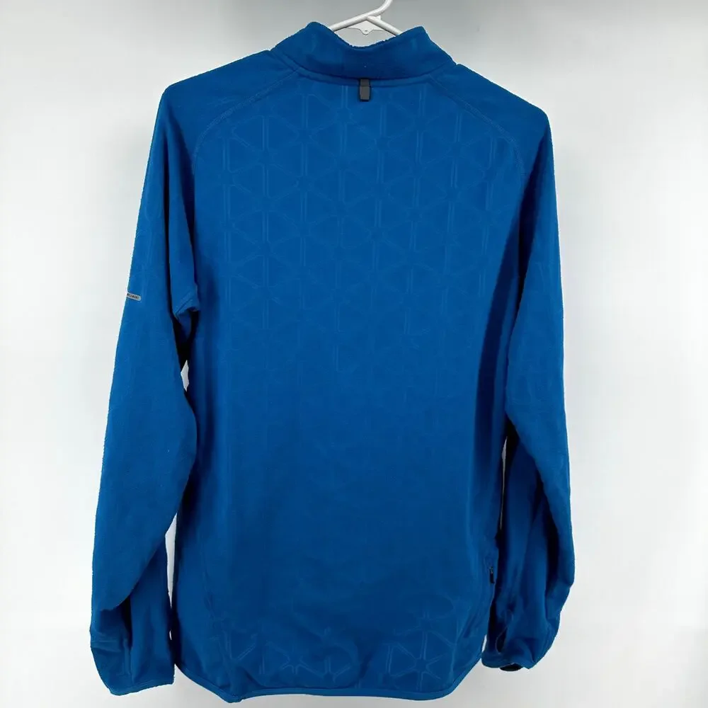 Nike Dri-Fit Sweatshirt Top Fleece Half-Zip Athletic Activewear Pullover Blue M